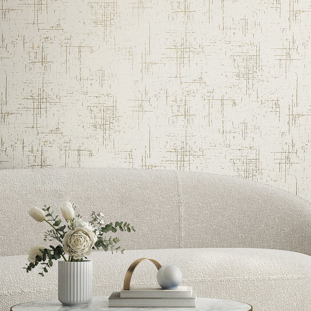 Maya Romanoff Craze Golden Glisten Wallpaper Sample MR-FV-25169-W