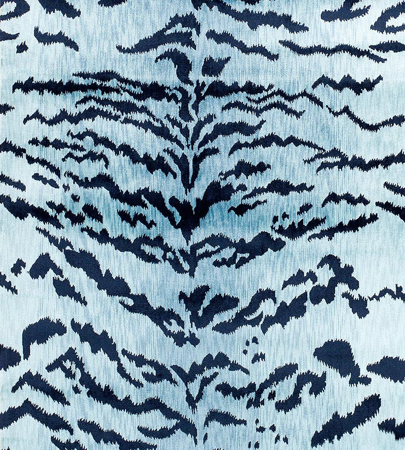 Old World Weavers Tiger Lao Hau Ii Blue & Black Fabric Sample D044100442