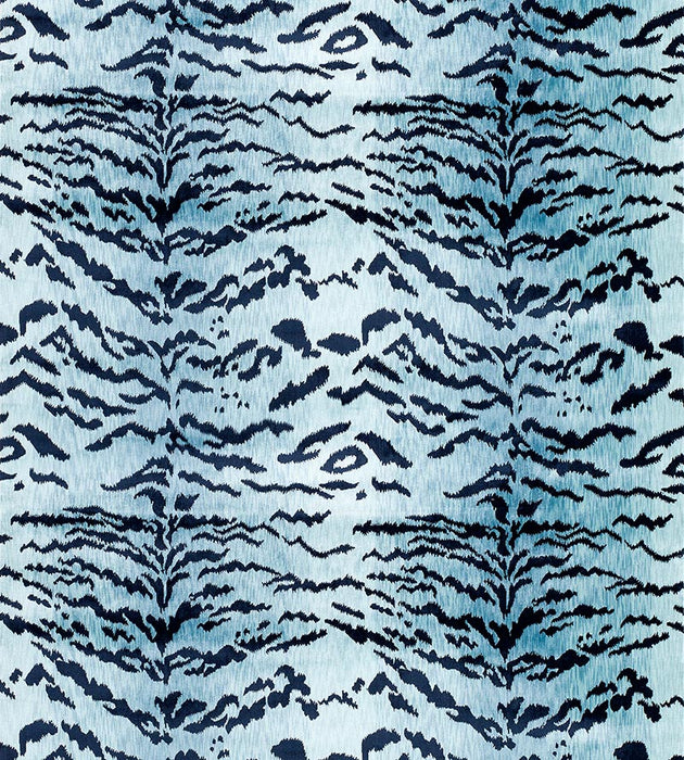 Old World Weavers Tiger Lao Hau Ii Blue & Black Fabric Sample D044100442