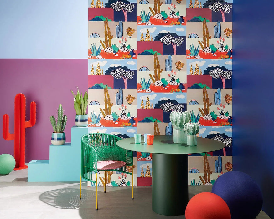 Pierre Frey Riad Multicolore Wallpaper Sample FP002001