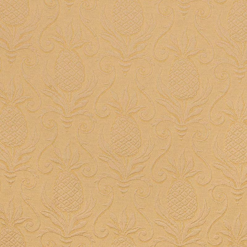 Charlotte Gold Pineapple Fabric Sample D3571