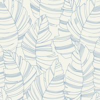 Seabrook Designs Jungle Leaves Carolina Blue Wallpaper DA61402