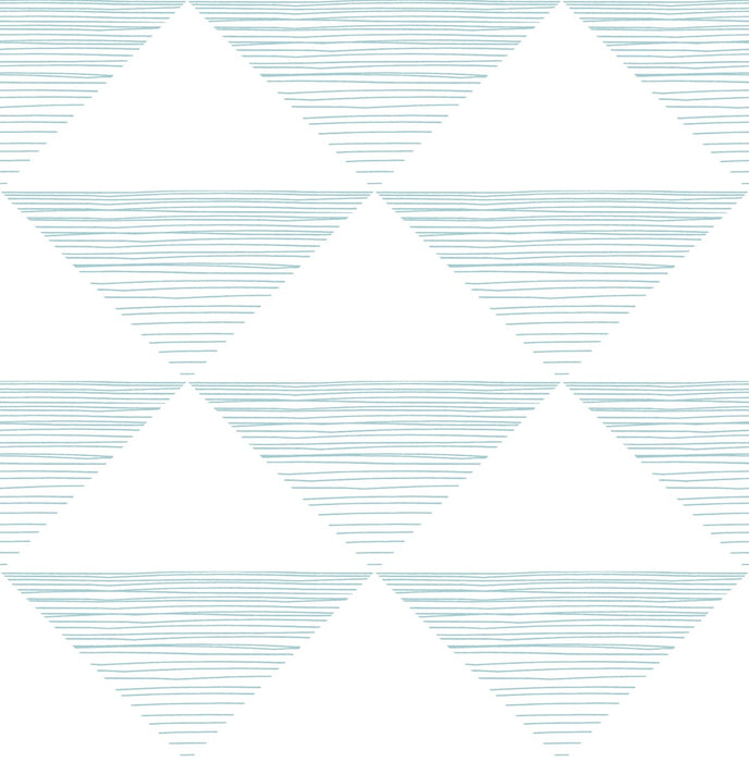 Seabrook Designs Geo Stripe Teal Wallpaper Sample DA61909