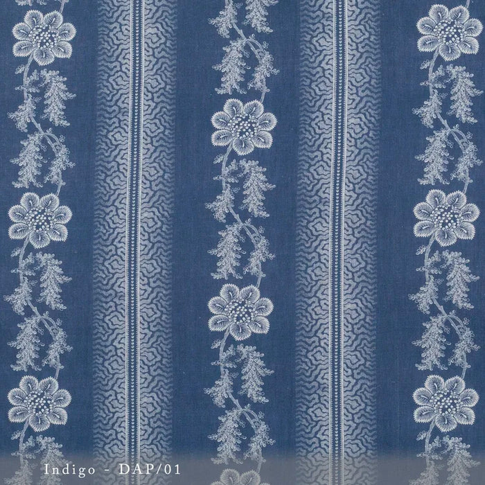Lisa Fine Daphne Indigo Fabric Sample DAP-01