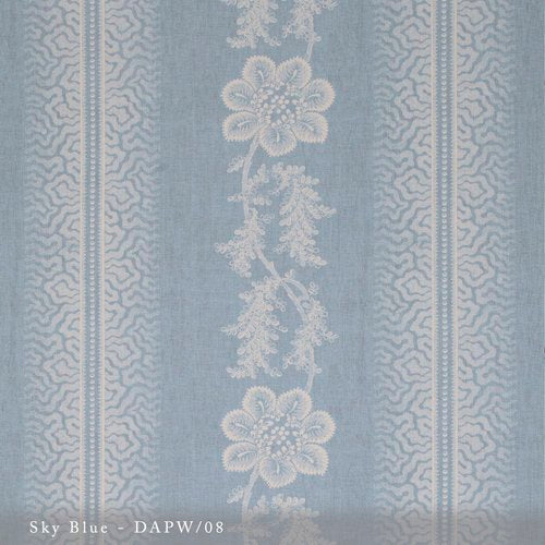 Lisa Fine Daphne Wallpaper Sky Blue Wallpaper Sample DAPW-08