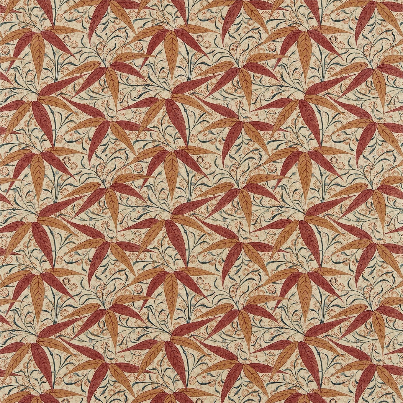 Morris & Co Bamboo Russet/Siena Fabric Sample DARP222527