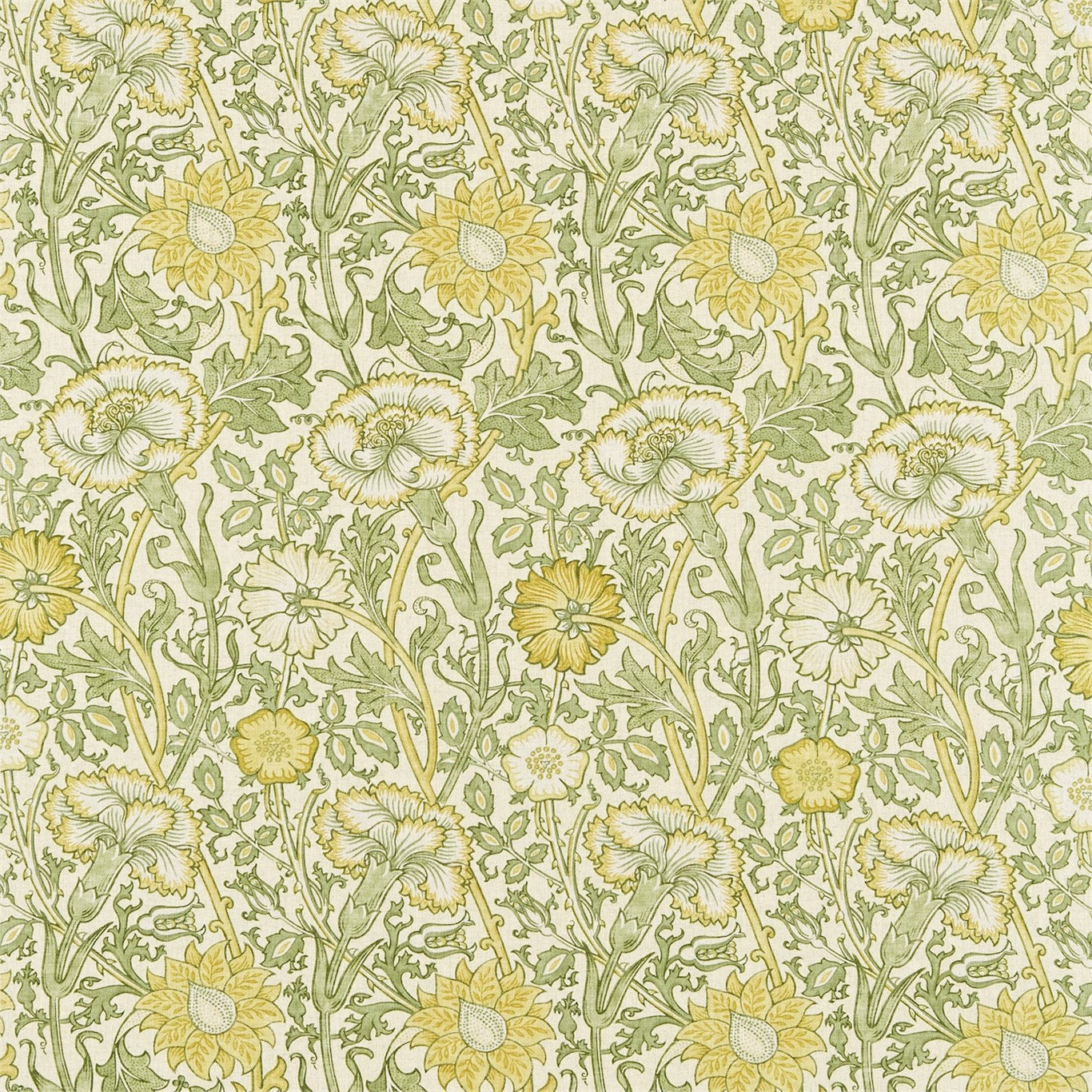 Morris & Co Pink & Rose Cowslip/Fennel Fabric Sample DARP222530