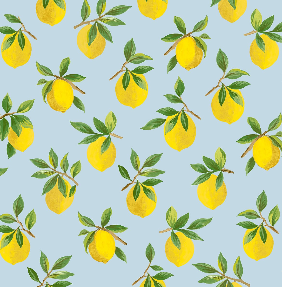Daisy Bennett Lemoncello Sky Blue Wallpaper Sample DB20402