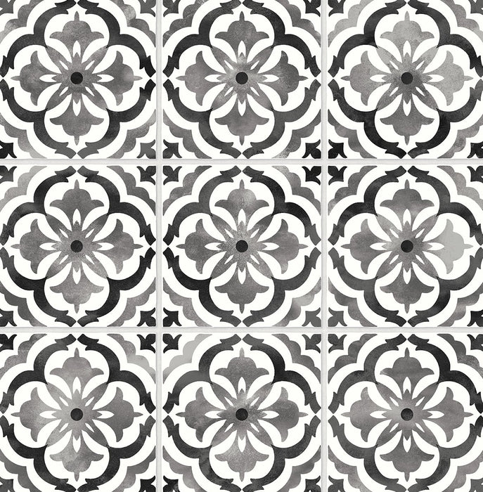 Daisy Bennett Sorento Tile Black Wallpaper Sample DB20500