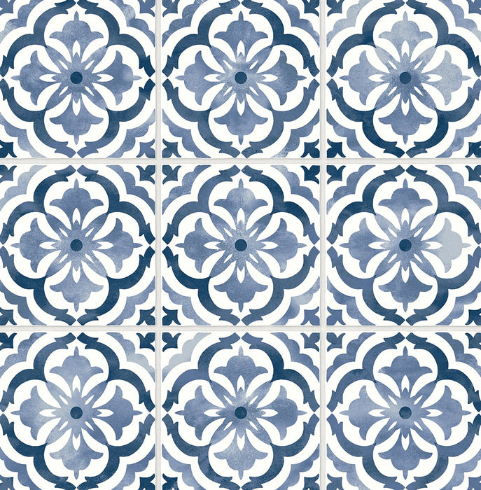 Daisy Bennett Sorento Tile Navy Wallpaper Sample DB20502