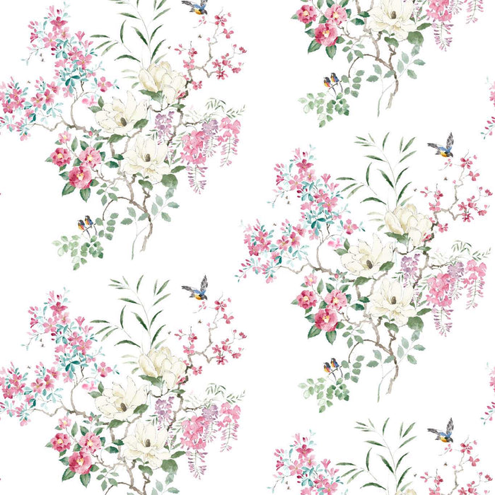 Sanderson Magnolia Blossom Wp Blossom/Leaf Wallpaper Sample DBOW217469