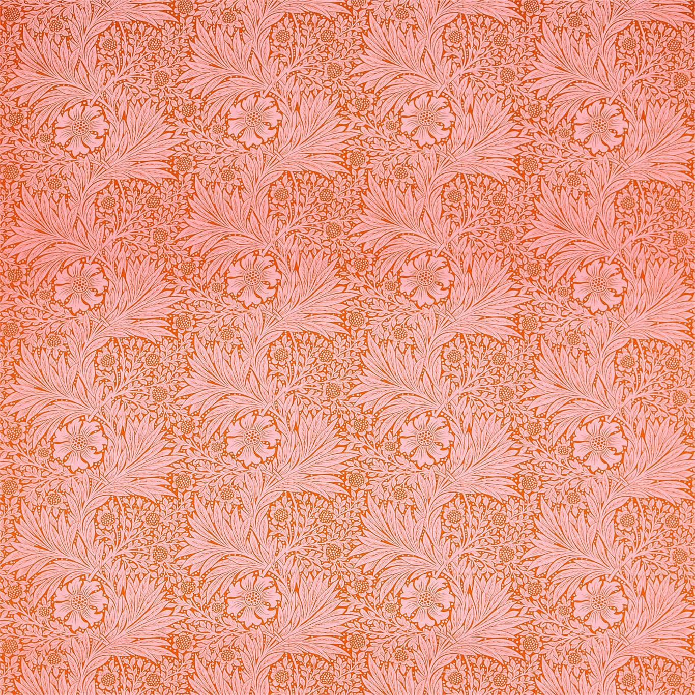 Morris & Co Marigold Orange/Pink Fabric Sample DBPF226844