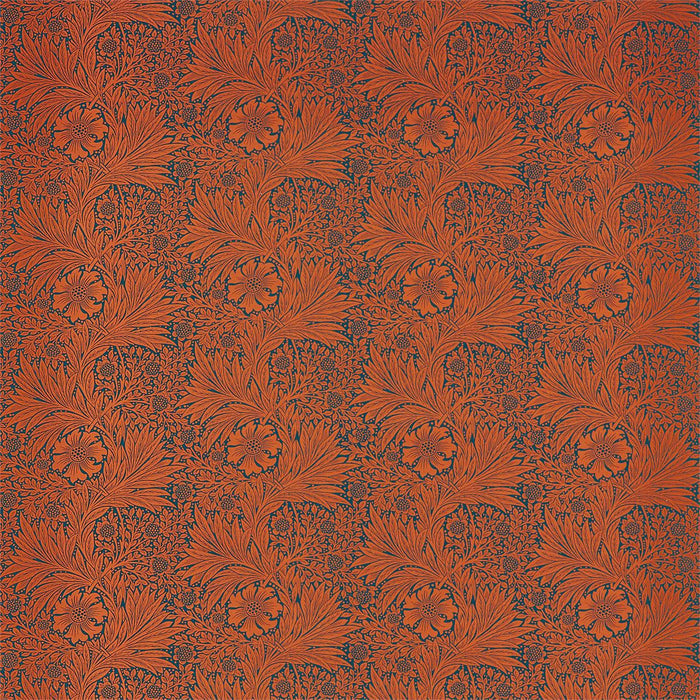 Morris & Co Marigold Navy/Burnt Orange Fabric Sample DBPF226845