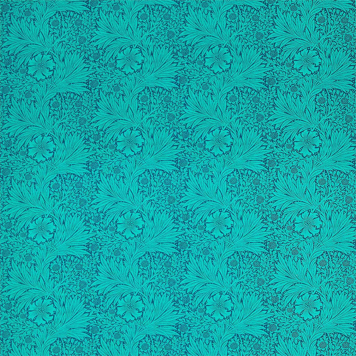 Morris & Co Marigold Navy/Turquoise Fabric Sample DBPF226846