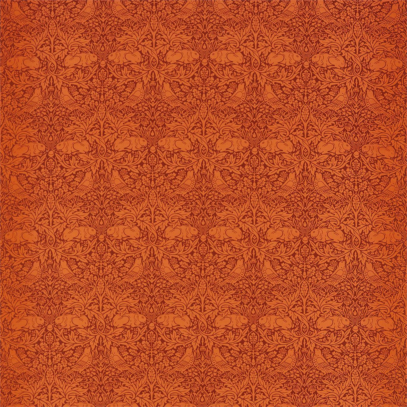 Morris & Co Brer Rabbit Burnt Orange Fabric Sample DBPF226849