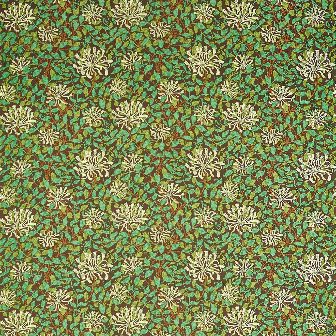 Morris & Co Honeysuckle Autumn Fabric Sample DBPF226851