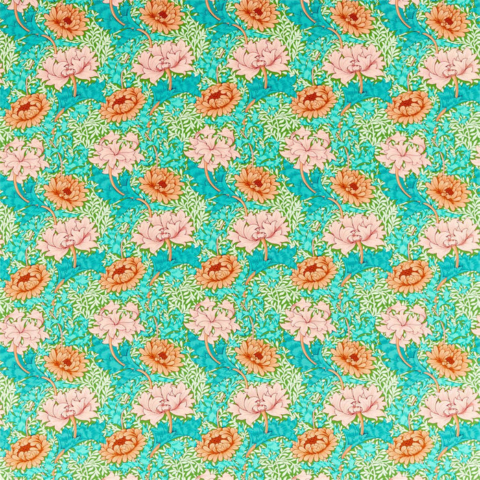 Morris & Co Chrysanthemum Summer Fabric Sample DBPF226855