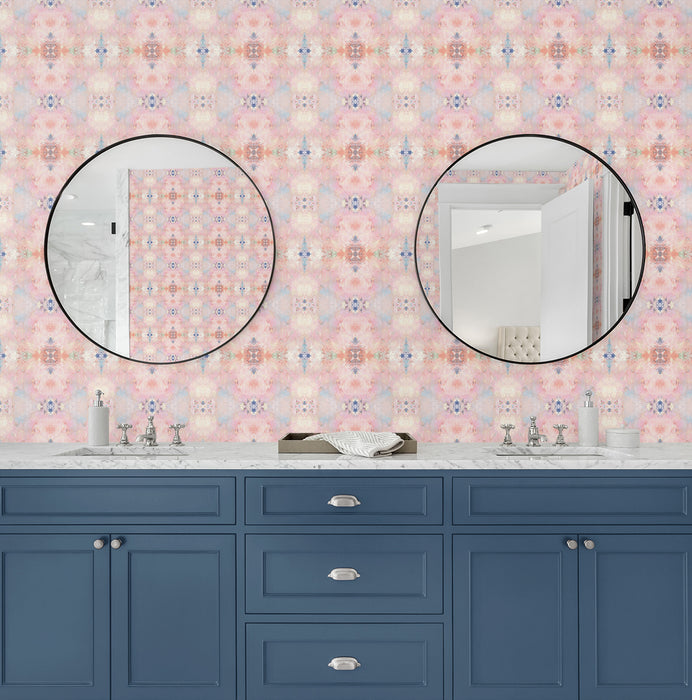 Daisy Bennett Kaleidoscope Pink Wallpaper Sample DBW1003