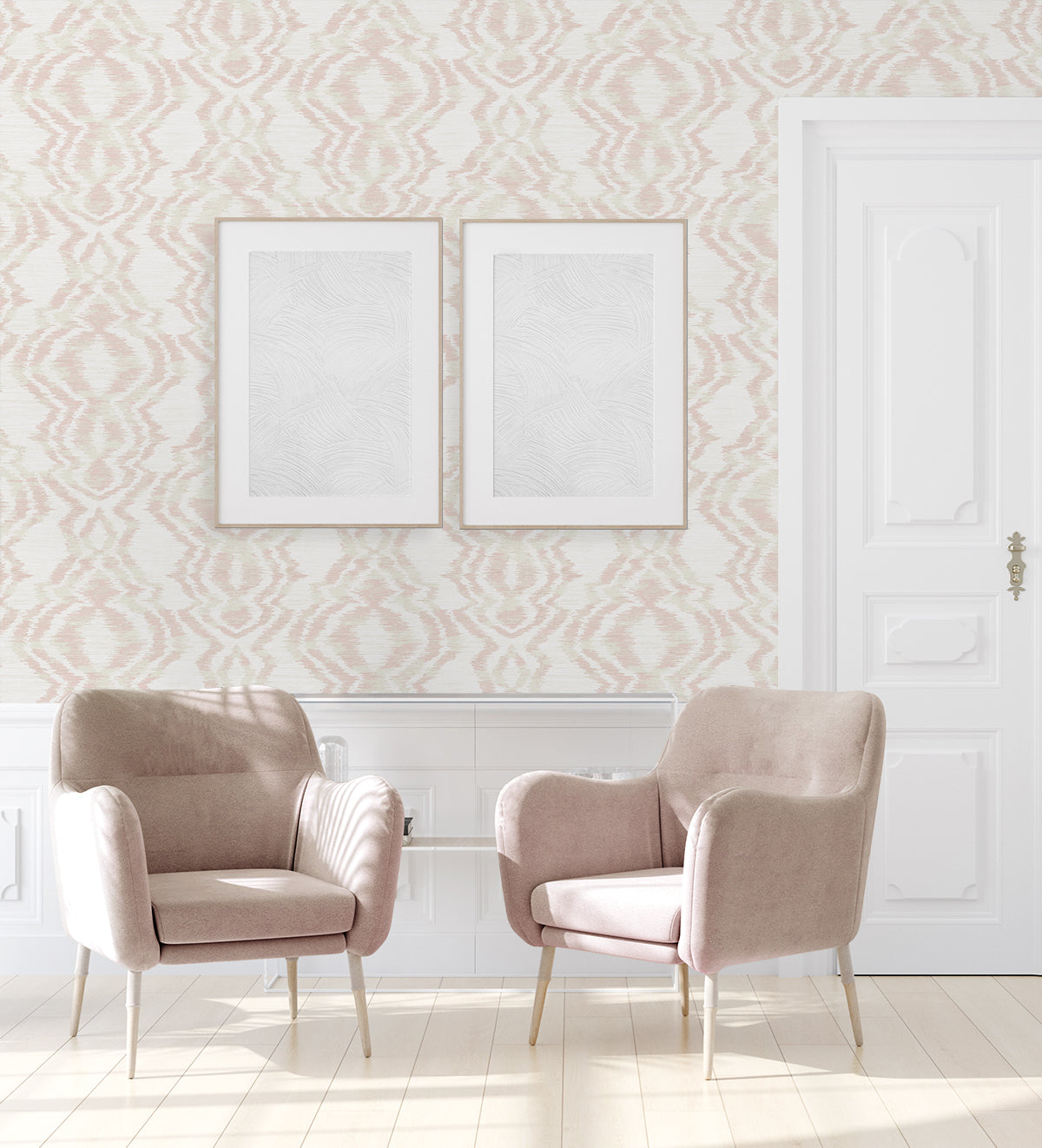 Daisy Bennett Moirella Blush Wallpaper DBW8006