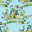 Daisy Bennett Citrus Hummingbird Sky Blue Wallpaper Sample DBW9003