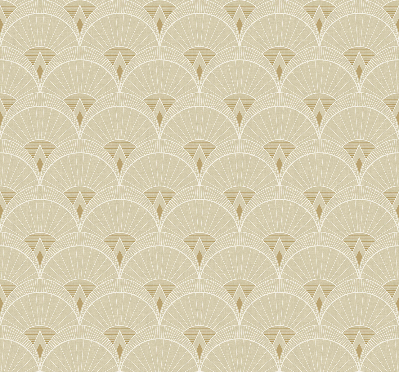 Seabrook Designs Chrysler Arches Soft Beige Wallpaper DC60306