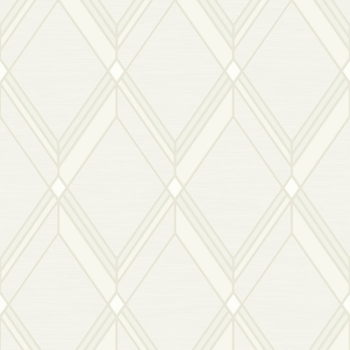 Seabrook Designs Brooklyn Diamond Metallic Pearl Wallpaper Sample DC60500
