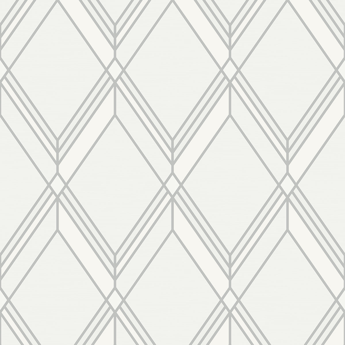 Seabrook Designs Brooklyn Diamond Metallic Silver Wallpaper DC60510