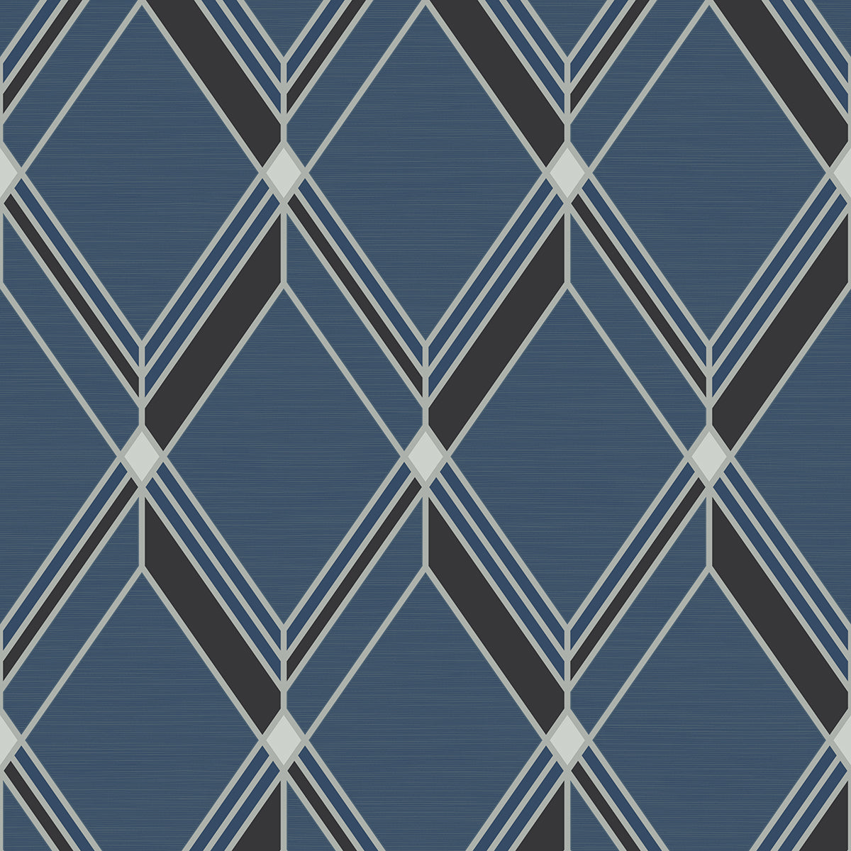 Seabrook Designs Brooklyn Diamond Blue Wallpaper DC60512