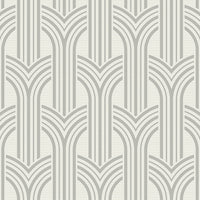 Seabrook Designs Broadway Arches Chrome Wallpaper DC61307