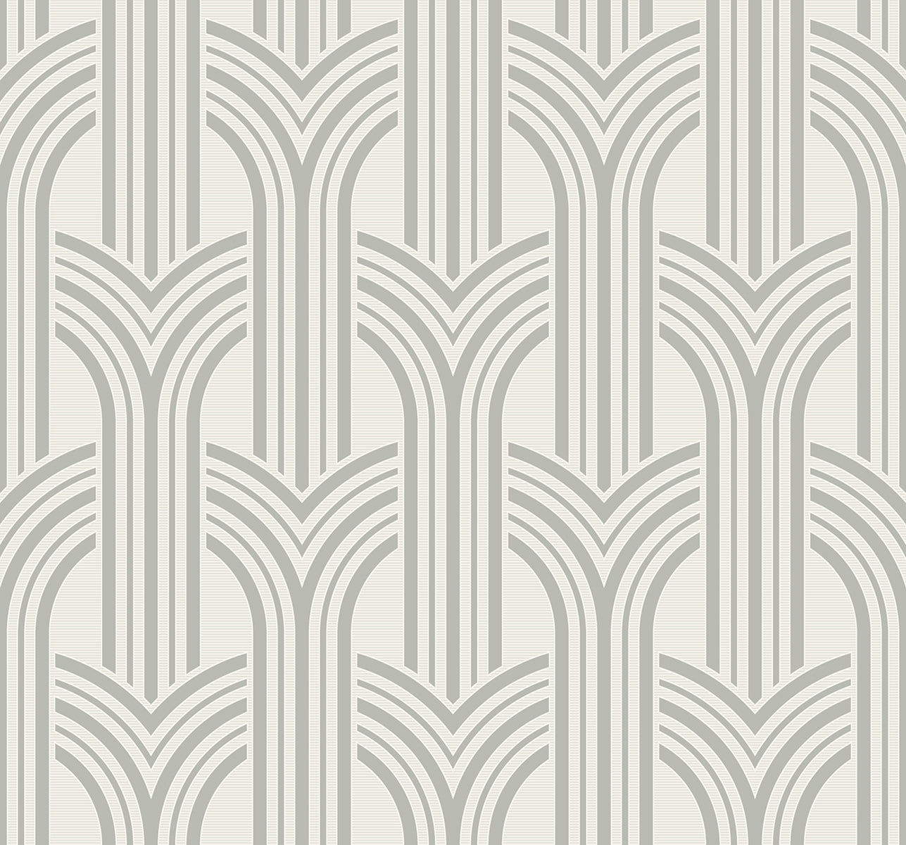 Seabrook Designs Broadway Arches Chrome Wallpaper DC61307
