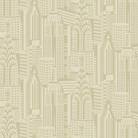 Seabrook Designs Manhattan Skyline Aurum Wallpaper DC61503