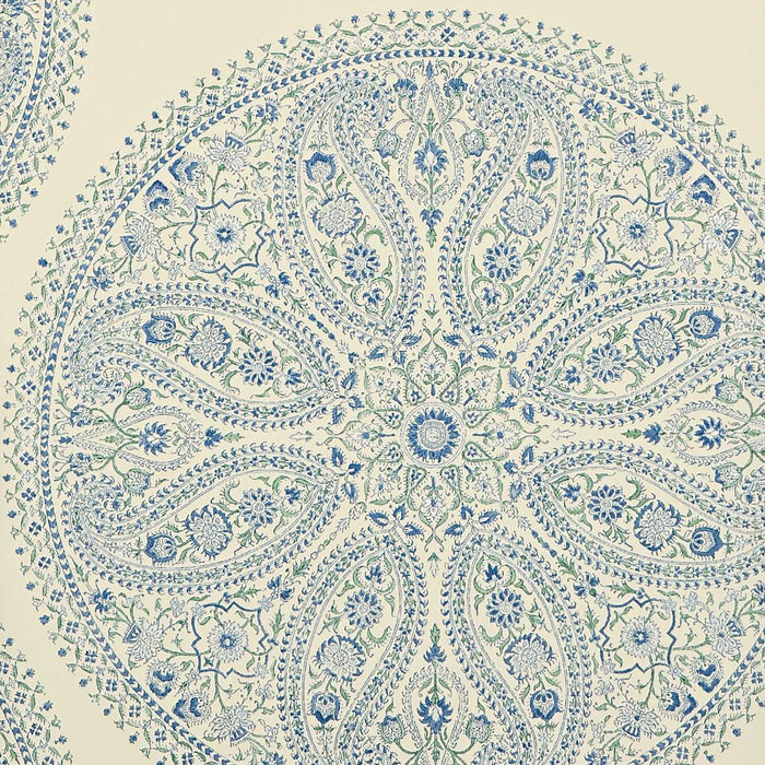 Sanderson Paisley Circles Blue Wallpaper Sample DCAVPC103