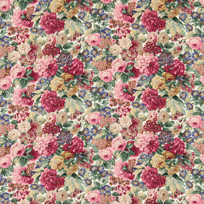 Sanderson Rose & Peony Red (Cotton) Fabric Sample DCN11R201