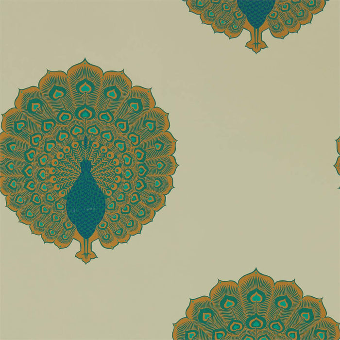 Sanderson Kalapi Peacock Wallpaper Sample DCPW216757