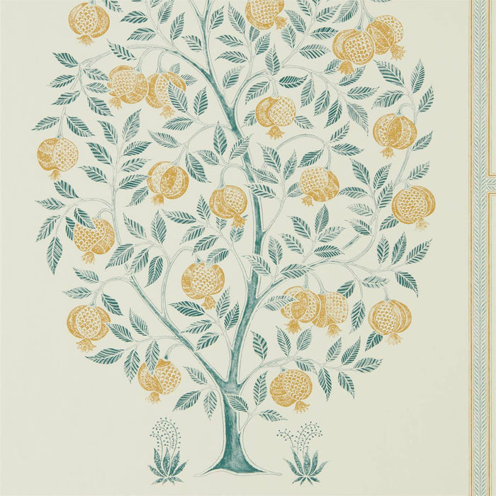 Sanderson Anaar Tree English Grey/Woad Wallpaper Sample DCPW216792