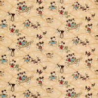 Sanderson Mickey At the Farm Butterscotch Fabric DDIF227146
