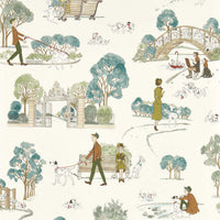 Sanderson 101 Dalmatians Breeze Blue Wallpaper DDIW217290