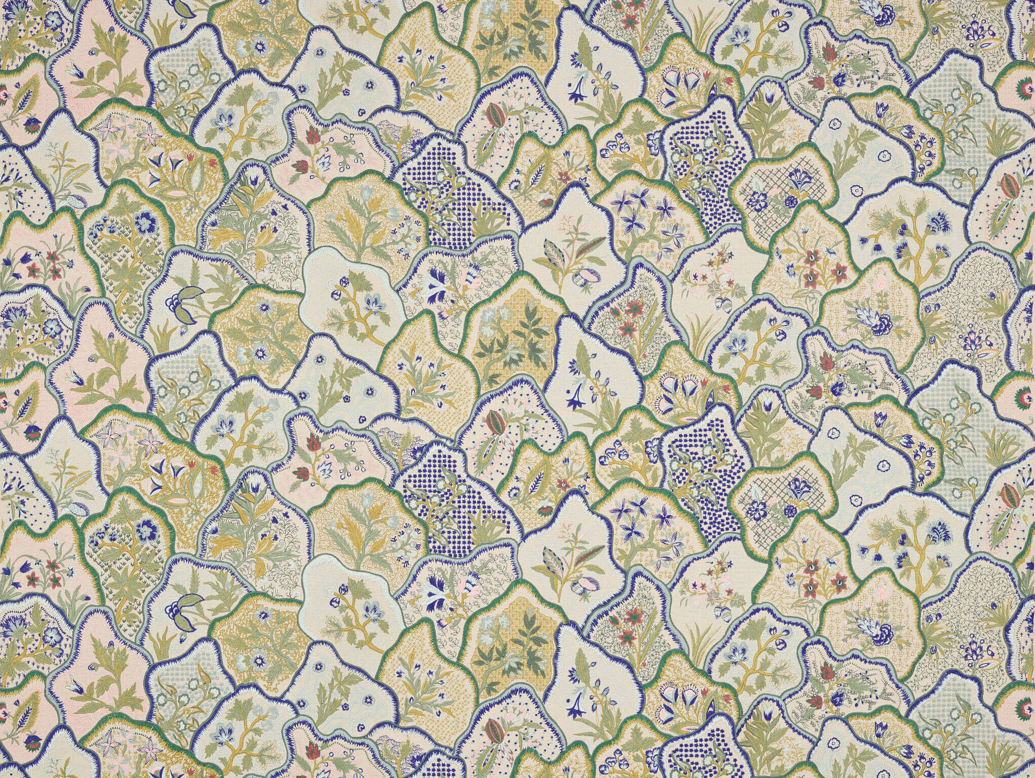 Braquenie Les Fleurs Du Bengale Mistral Fabric Sample B7624001