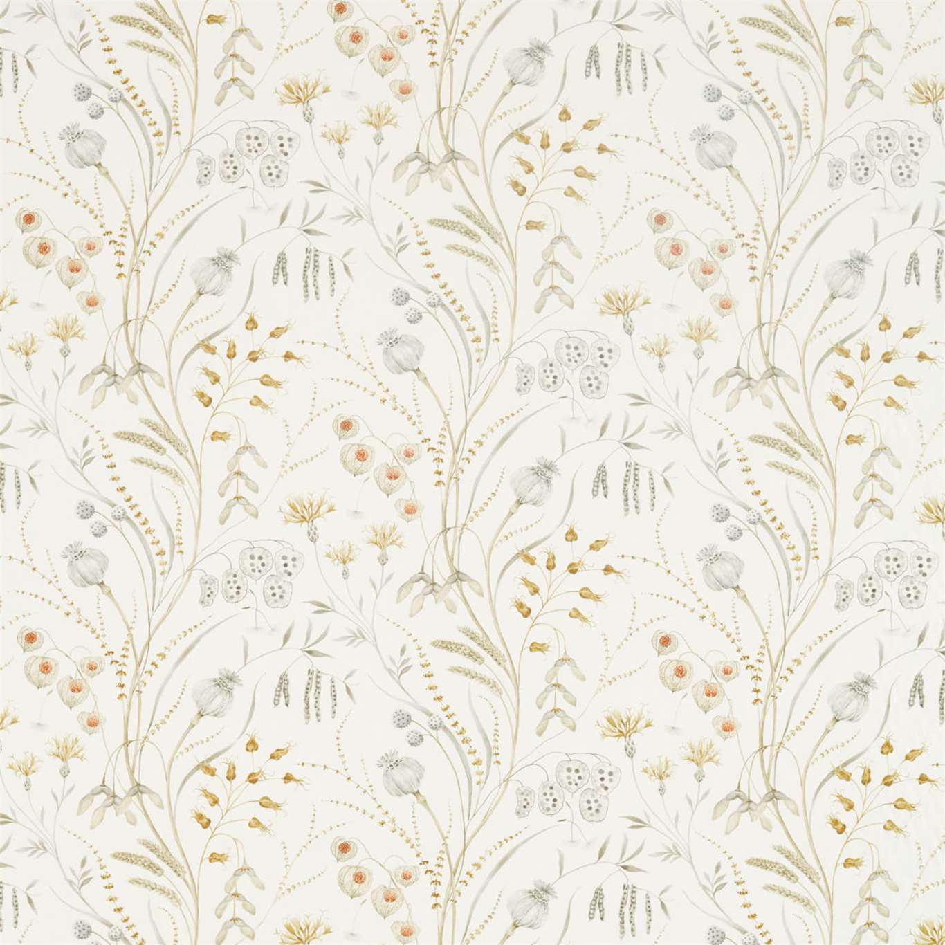 Sanderson Summer Harvest Silver/Corn 226432 Fabric Sample DEBB226432