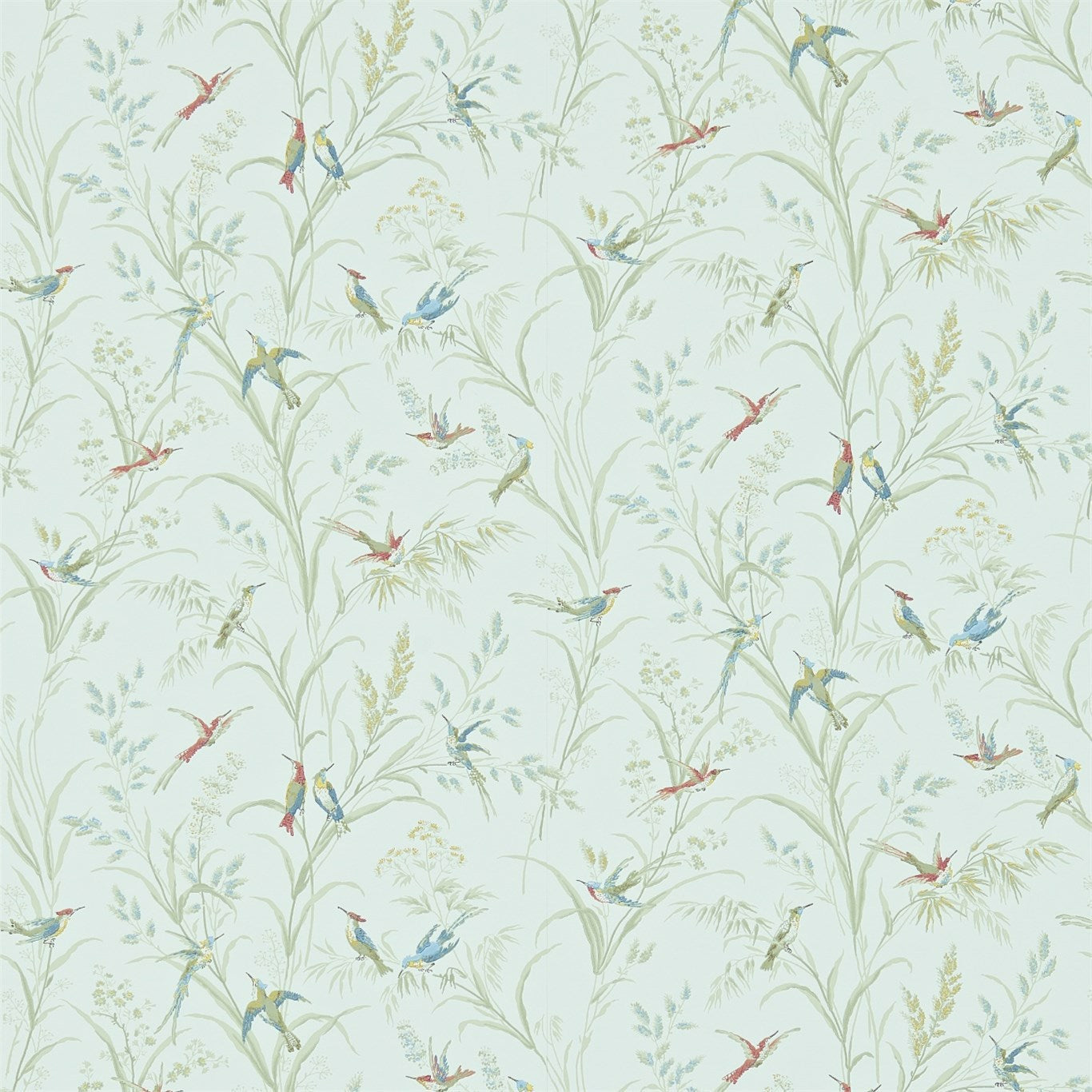 Sanderson Tuileries Sage/Multi 214082 Wallpaper Sample DFAB214082