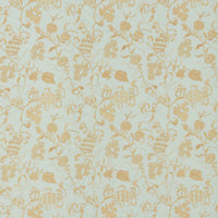 Sanderson Mydsomer Pickings Smog Blue/Lame Gold Fabric DGDF237389