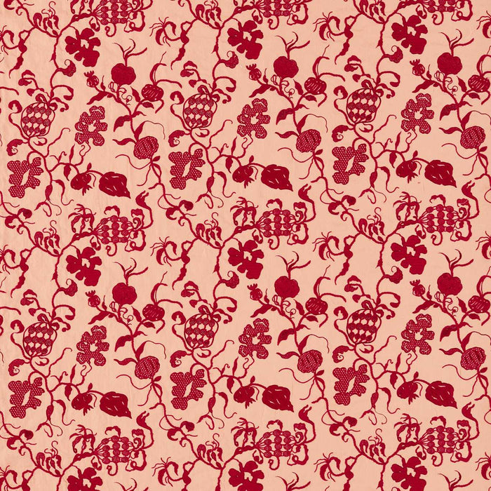 Sanderson Mydsomer Pickings Conch/Madder Fabric Sample DGDF237390