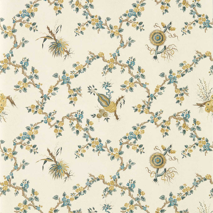 Sanderson Trelliage Chamomile/Chalk Wallpaper DGDW217319