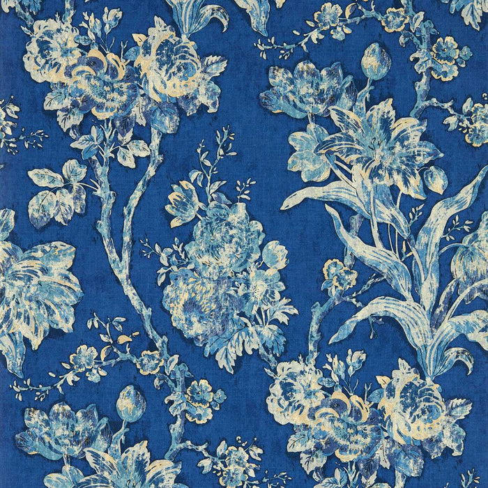 Sanderson Fringed Tulip Toile Smalt Wallpaper DGDW217323