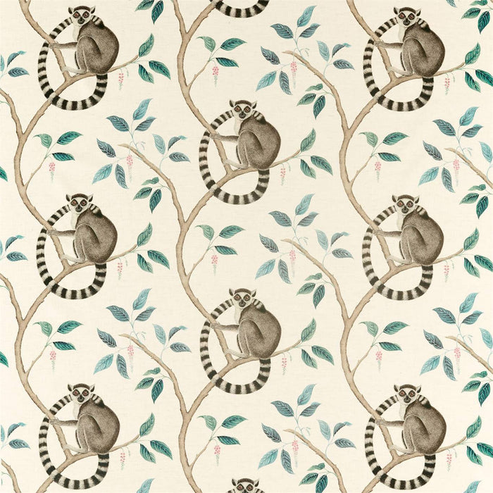 Sanderson Ringtailed Lemur Grey Fabric Sample DGLA226582