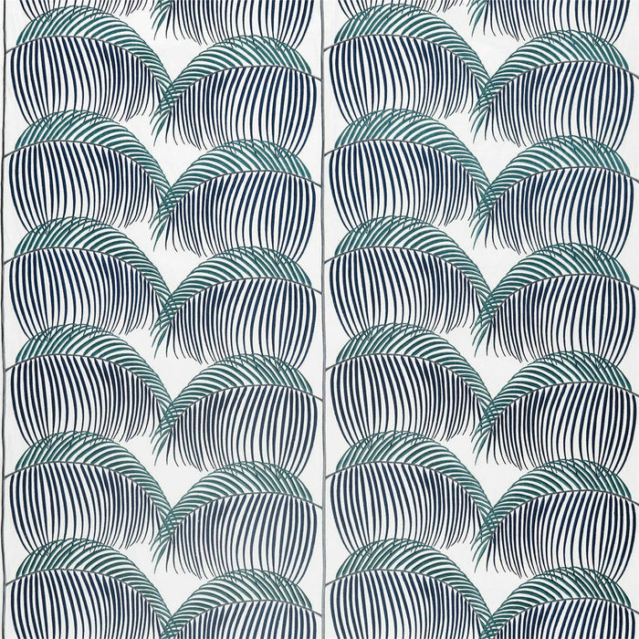 Sanderson Manila Embroidery Indigo Fabric Sample DGLA236776