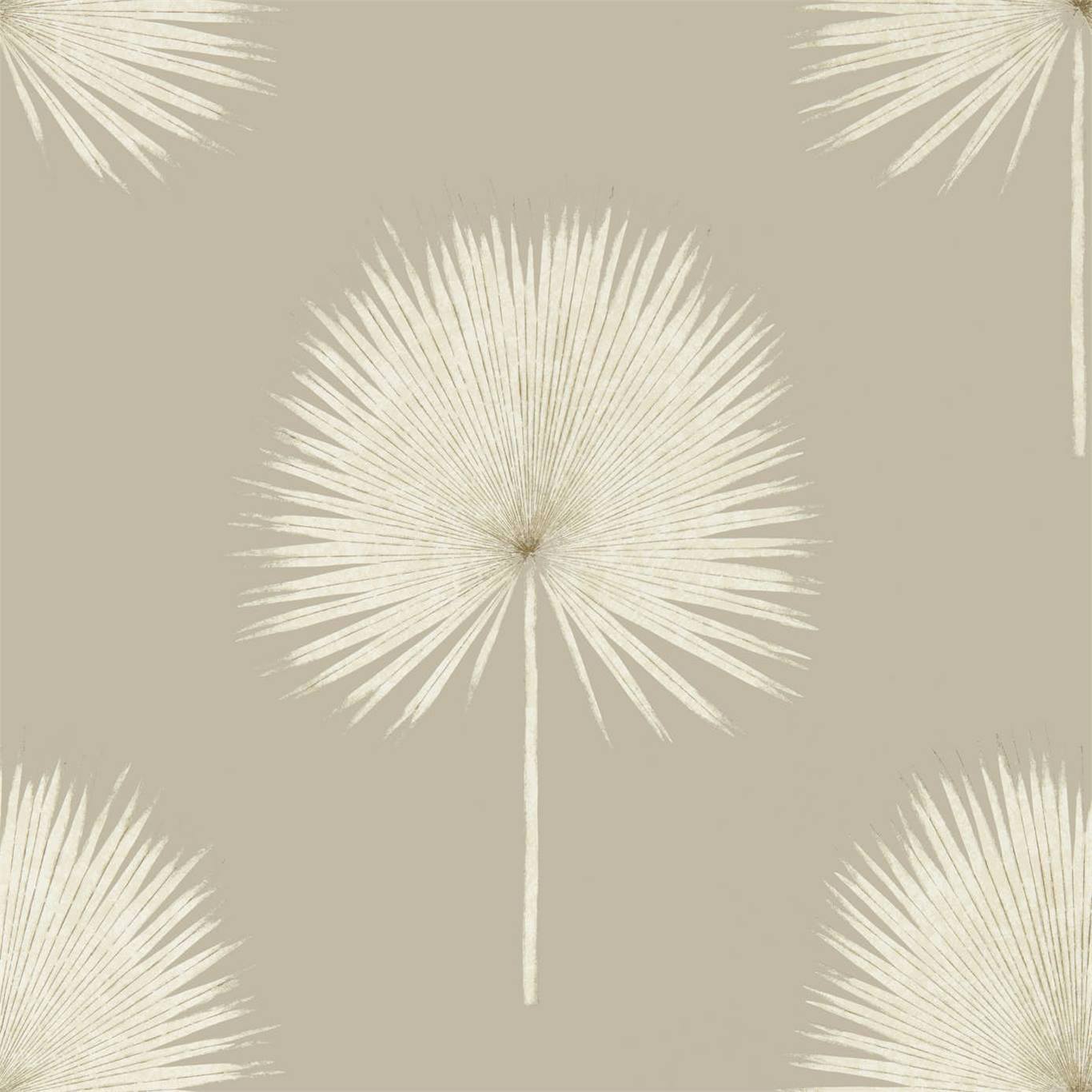 Sanderson Fan Palm Linen/Gilver Wallpaper Sample DGLW216637
