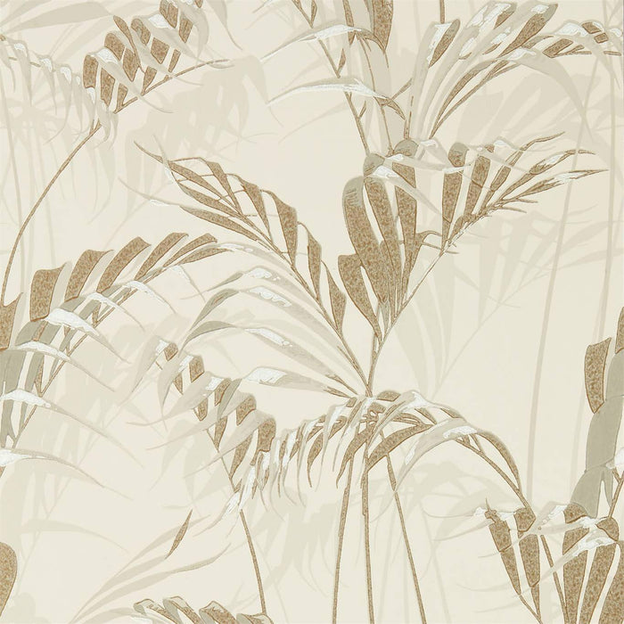 Sanderson Palm House Linen/Gilver Wallpaper Sample DGLW216644