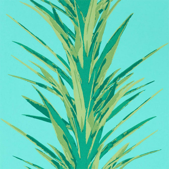 Sanderson Yucca Sky/Green Wallpaper Sample DGLW216648