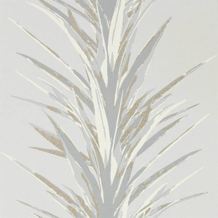 Sanderson Yucca Grey/Gilver Wallpaper Sample DGLW216650
